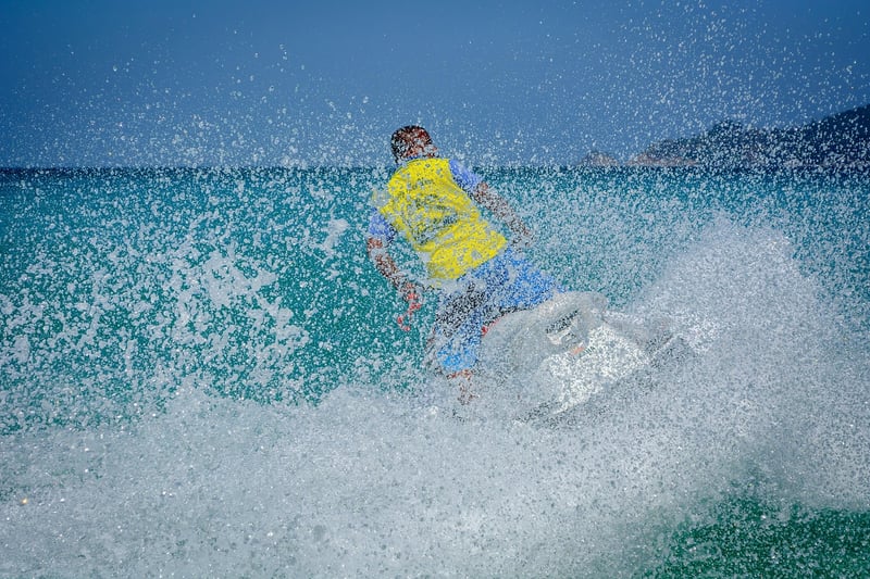 Person riding a jet ski